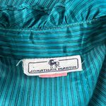 Jonathan Martin Vtg 80s  Ruffle Neck Womens Top Sz 11/12 Coquette Secretary Retro Photo 9