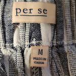 Per Se Striped Linen Blend Pants Womens Coastal Grandma Resort Beachy Pull On Size M Photo 5