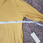 Me & U Women's Yellow Long Sleeve Sweater White Lace Accent Size Large Photo 6