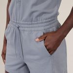 Athleta L Retroterry Romper Storm Cloud Garment Dye Grey Large 891762002 Photo 2
