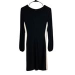 Ralph Lauren Lauren  Women's Black White Sheath Dress Long Cutout Sleeves  Sz 6‎ Photo 2