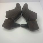 Clarks  Society Gown Pewter Suede Ankle Booties Size 8M Photo 6