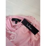 Lulus NWT  Majestic Perfection Light Pink Ruffled Halter Maxi Dress Bride Size L Photo 4