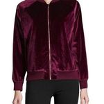 Ivanka Trump NWOT black zip up velvet velour bomber Photo 1