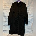 Pinup Couture Black Ruched Long Sleeve Dress Size 24W Photo 1