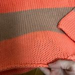 Aerie  coral pink and tan striped knit cropped sweater Photo 3
