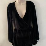 Laura Byrnes pin up couture girl California goth Elegant Black Velvet Jumpsuit Photo 8