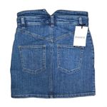 Bardot Spliced Seam Denim Mini Skirt Photo 4