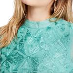 Free People  Women Embroidered Mini Bell/Sl  Dress Sz 12 Mint green Boho Coquette Photo 4