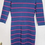 Pink Tartan Dress Striped Stretch Knee length Bodycon Blue Red Golf Size Small Photo 0