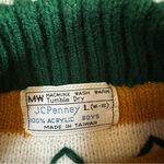 Vintage JCPenney green yellow knit sweater grandpa style Photo 4