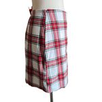 Blue Rain Francesca's  Amelia Plaid Wrap Mini Skirt Photo 7