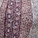 Floral Tapestry Patterned Long Sleeve Dress Blue Size M Photo 4