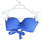 Adore Me Light Blue Purple Bandeau Strapless Adjustable Bikini Top Size Small Photo 0