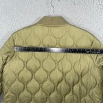 Levi's Quilted Bomber Jacket Women 1X Olive Green Ribbed Collar Zip Front Photo 9