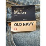 Old Navy  Womens Blue Extra High Rise Sky-Hi Wide Leg Jeans 22 Photo 1