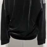 & Other Stories Velvet Sweatshirt Crewneck Long Sleeve Pullover Black Size 4 Photo 14