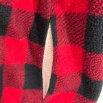 Entro  Buffalo plaid red black 1/4 snap pullover fleece medium pockets fall Photo 5