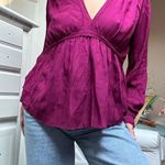 Lucky Brand Magenta-Purple Blouse Photo 1
