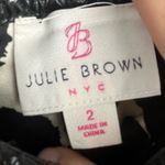 Julie Brown NYC Pleather black skirt with gold anchor buttons size 2 Photo 2