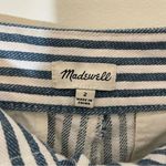 Madewell Blue & White Striped Cropped Drawstring Tie Closure Cotton Wide Leg Pant Size 2 Photo 5
