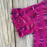 ZARA  Women's Pink Mixed Thread Cropped Top Size S Photo 2