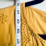Madewell  Scalloped Eyelet Midi Dress Yellow Size 0 Cheerful Color Boho Chic Photo 6
