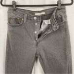 Levi's Levi’s Gray Wash Raw Hem Wedgie Straight Jeans Sz.29 Photo 3