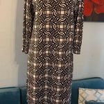 Mud Pie  Black White Geo Print Dress ~ Size S Small Liquid Knit Photo 0
