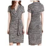 Anthropologie  Maeve Marled Knit Gray Wrap Front Sweater Dress Midi Dress XS Photo 0