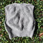 Urban Outfitters Gray Textured V-Neck Sweater Vest Photo 1