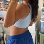 Garage Blue Seamless Ribbed Cropped Tank  Photo 1