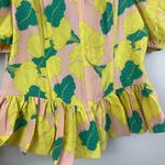 Milk & Honey Top Women's XS Blouse Yellow Floral Sweetheart Corset Puff Sleeve Photo 3