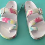 Tie Dye Sandals, Size 9 White Photo 3
