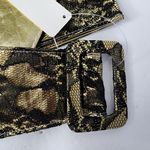 Reversible Metallic Gold and Black Lace Wide Belt New Photo 5