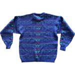 Vintage Women's Ski Sweater Ladies Large 100% Virgin Snowflake Winter Purple Photo 4