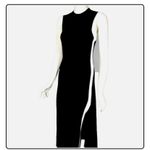 Maje $340  paris Split And Contrasting Ribbed Dress formal party designer classic Photo 4