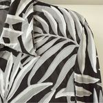 Vintage Mondi Gray & Black Tropical Leaf Pattern Button Down Silk Shirt, Size L Size L Photo 1