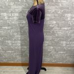 carole little  Purple Velvet Mesh Maxi Dress Photo 2
