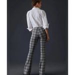 Anthropologie Maeve Plaid Flare Pull On Pants Women XS Grey Retro Y2K Western Photo 8