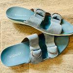 Vionic  Corlee Women's Blue Suede Adjustable Slides Orthopedic Comfort Sandals Photo 0