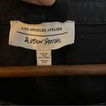 & Other Stories & Other Stories Puff-Sleeve Button Detail Denim Mini Dress in Washed Black sz 8 Photo 3