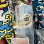 Natori Blue Paisley Satin Wide Leg Pants Womens M Beachy Casual Pull On PJ Size M Photo 9