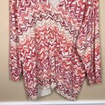 Roz & Ali NWT  Women’s Poppy Fields Chevron Pattern Button-Up Cardigan Sweater Photo 2