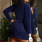 Savage X Fenty Size M/L Navy Blue Robe Side Pocket Removable Belt Comfy Plush Photo 5