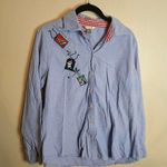 White Stag  Vintage Light Wash Light Weight Embroidered Denim Christmas Shirt Photo 0