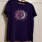 Live By The Sun Love By The Moon T shirt XXL Xtra Xtra Large Violet Purple Damen Photo 0