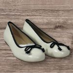 Ruby Label Leather Ballet Flats Cream & Black Almond Toe NWOT Sizes EU 39/40 Photo 4
