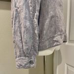 Christopher & Banks 100% Linen Jacket Button Down Shirt Size Large Preppy Photo 6