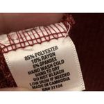 New Directions Maroon Heathered Long Sleeve Shirt Quarter Button Top, 3X Red Photo 5